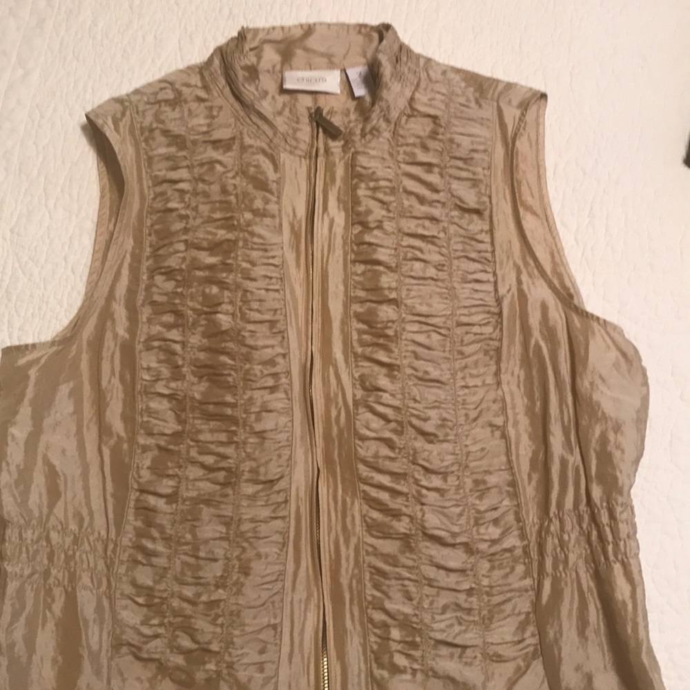 Chico’s Gold Silk Vest